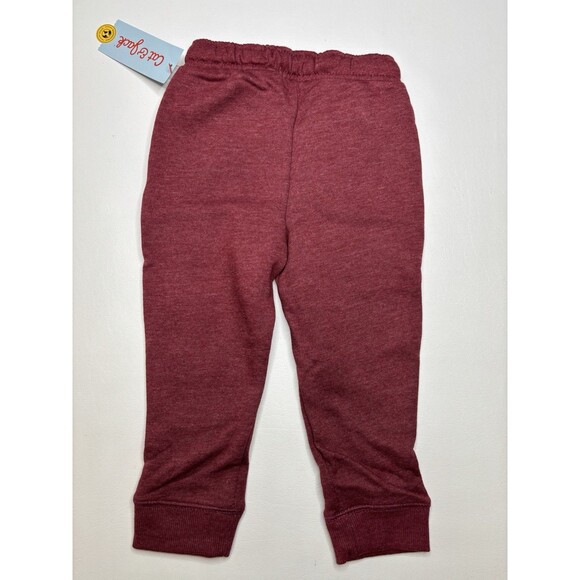 Cat & Jack™ Maroon Toddler Jogger Pants 2T - Elastic Drawstring Waist NWT - Picture 5 of 7